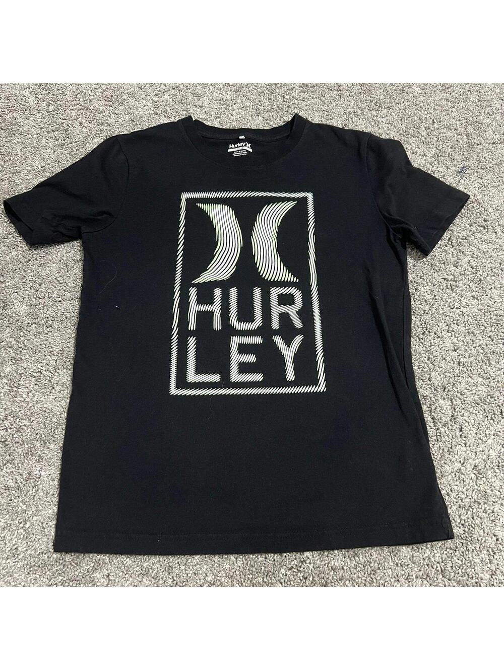 Hurley Boy's Youth Black Logo T Shirt size Medium